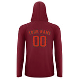 Custom Crimson Red Orange Red UV-Hoodie
