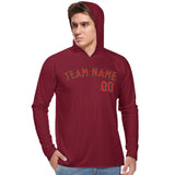Custom Crimson Red Orange Red UV-Hoodie