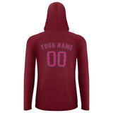 Custom Crimson Red Pink UV-Hoodie