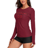 Custom Crimson Red Red Women's Long-Sleeve Shirt