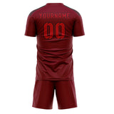 Custom Crimson Red Red Soccer Jersey