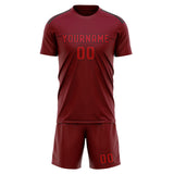 Custom Crimson Red Red Soccer Jersey