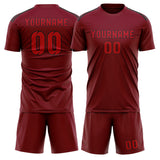 Custom Crimson Red Red Soccer Jersey