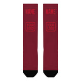 Custom Crimson Red Red Knee-High Sock