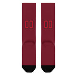 Custom Crimson Red Red Knee-High Sock