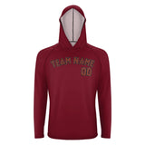 Custom Crimson Red Coral Red UV-Hoodie