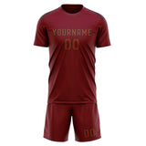 Custom Crimson Red Coral Red Soccer Jersey