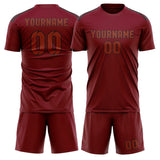 Custom Crimson Red Coral Red Soccer Jersey