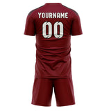 Custom Crimson Red White Soccer Jersey