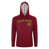 Custom Crimson Red Yellow UV-Hoodie