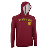 Custom Crimson Red Yellow UV-Hoodie