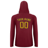 Custom Crimson Red Yellow UV-Hoodie
