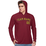 Custom Crimson Red Yellow UV-Hoodie