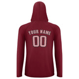 Custom Crimson Red Light Pink UV-Hoodie