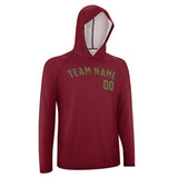 Custom Crimson Red Khaki UV-Hoodie