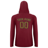Custom Crimson Red Khaki UV-Hoodie