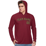 Custom Crimson Red Khaki UV-Hoodie