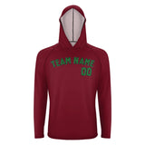 Custom Crimson Red Emerald Green UV-Hoodie