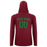 Custom Crimson Red Emerald Green UV-Hoodie