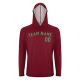 Custom Crimson Red Light Khaki UV-Hoodie