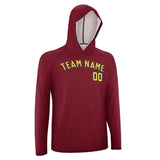 Custom Crimson Red Light Yellow UV-Hoodie