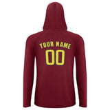 Custom Crimson Red Light Yellow UV-Hoodie