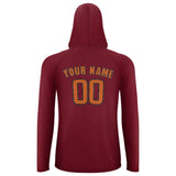 Custom Crimson Red Orange UV-Hoodie