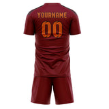 Custom Crimson Red Orange Soccer Jersey