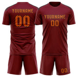 Custom Crimson Red Orange Soccer Jersey