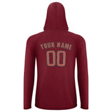 Custom Crimson Red Copper Rose UV-Hoodie