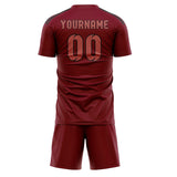 Custom Crimson Red Copper Rose Soccer Jersey