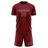 Custom Crimson Red Copper Rose Soccer Jersey