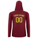 Custom Crimson Red Gold UV-Hoodie