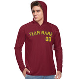 Custom Crimson Red Gold UV-Hoodie