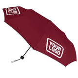 Custom Crimson Red White Automatic Umbrella
