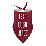 Custom Crimson Red White Pet Scarf