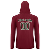 Custom Crimson Red Olive UV-Hoodie