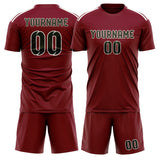 Custom Crimson Red Olive Soccer Jersey