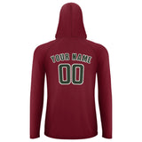 Custom Crimson Red Dark Green UV-Hoodie
