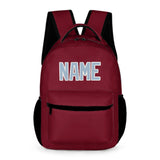Custom Crimson Red Light Blue Kids Backpack