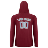 Custom Crimson Red Light Blue UV-Hoodie