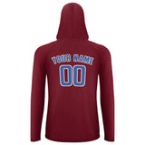 Custom Crimson Red Sky Blue UV-Hoodie