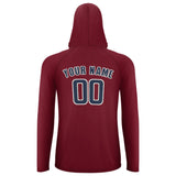 Custom Crimson Red Blue UV-Hoodie