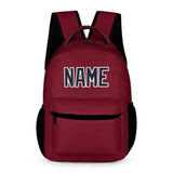 Custom Crimson Red Navy Kids Backpack