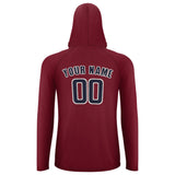 Custom Crimson Red Navy UV-Hoodie