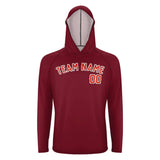 Custom Crimson Red Orange Red UV-Hoodie