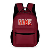 Custom Crimson Red Orange Red Kids Backpack