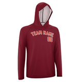 Custom Crimson Red Orange Red UV-Hoodie