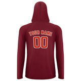 Custom Crimson Red Orange Red UV-Hoodie