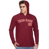 Custom Crimson Red Orange Red UV-Hoodie